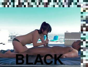 Gorgeous pornstar Marcia Hase serves giant black dick