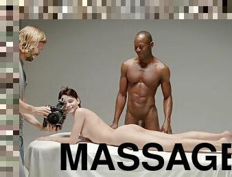 interracial, massage, joufflue