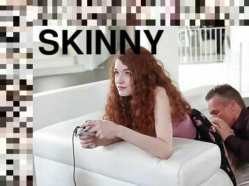 GingerPatch - Skinny Redhead Gets Fucked While Playing