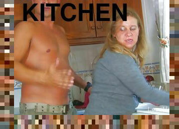 BBW Gets Fucked Hard In The Kitchen