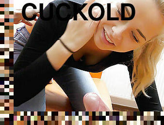 HUNT4K. Man fucks nasty to teach cuckold take care...