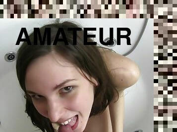 amateur, maison, point-de-vue, petite-amie, douce, bite