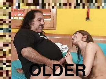 dakoda brookes takes ron jeremy's male stick