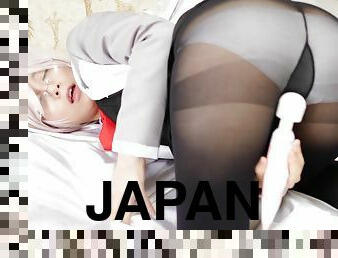 Japanese cosplayer in pantyhose - amateur sex