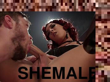 Shemale anal sex humped after strip poker