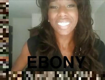Ebony Cougar loves cum on her face
