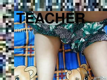 First anal sex - fucking with a teacher and a student in the village