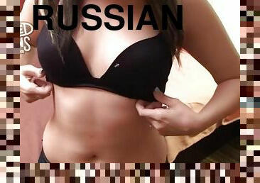 Russian teen sucks big cock in this amateur video