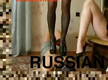 russe, rétro, esclave, fétiche, maîtresse, humiliation, face-sitting, domination, femme-dominatrice