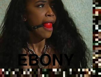 ébène, interracial, hardcore, bdsm, black, esclave, chambre-a-coucher, fétiche, bâillonnement, bondage