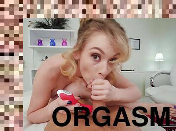 Lad gives blonde cutie a passionate anal fuck and orgasm