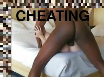 Cheating cuckold wife fucks BBC in hotel room