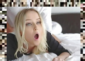 Sex-hungry boy fucks blonde stepsister