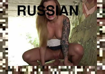 Cock ridiing action of cute Russian Misha Maver