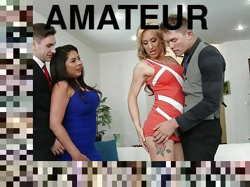 échangistes-et-libertins, femme, amateur, anal, mature, fellation, ejaculation-sur-le-corps, milf, hardcore, trio