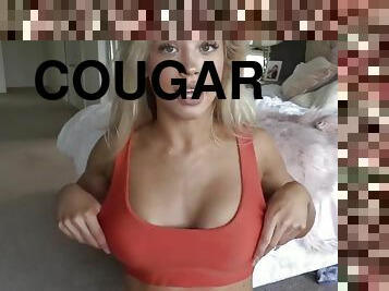 Young Cougar Tammy models thong bikinis
