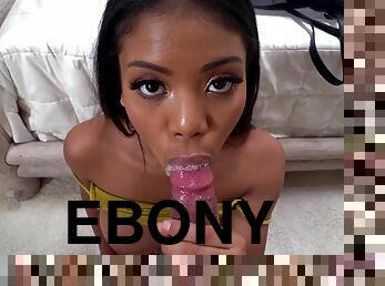 Ebony busty teen POV blowjob hardcore