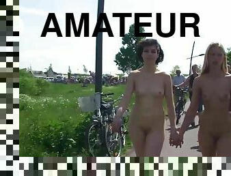Two hot girls Amateurs public naked