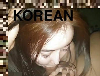 korean gf loves blowing cock