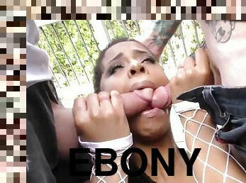 Hot ebony spinner gangbang video
