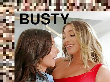 Busty babes Kayley Gunner & April Olsen fuck