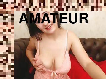 Super Sexy Webcam Girl Hairplay, Striptease and Masturbating