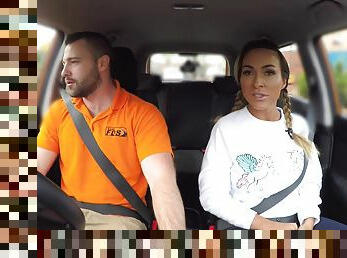 Large-Breasted Gym Bunny Squats On Penis Fake Driving School