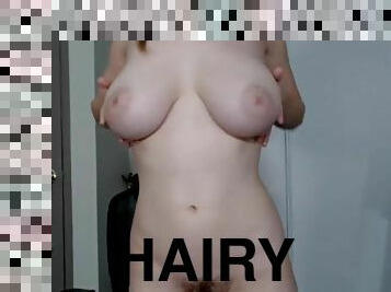 Vivid Whit showing off her Big Tits and Hairy Pussy - homemade webcam
