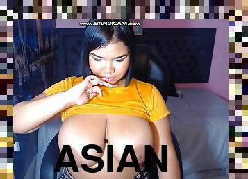 asiatisk, rumpe, store-pupper, feit, onani, lesbisk, bbw, naturlig, webkamera, busty