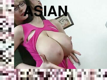 asiatique, gros-nichons, monstre, lesbienne, européenne, euro, naturel, gros-seins, seins