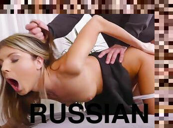 Petite Russian Girl Gives Up Her Tight Puckered Asshole