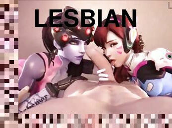 lesbiana, recopilación, hentai