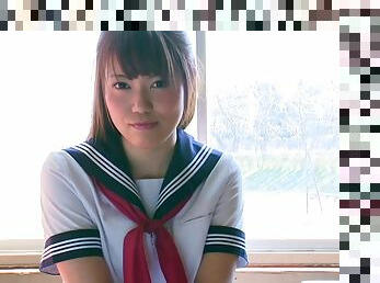 colegiala-schoolgirl, babes, japonés, guapa, uniforme