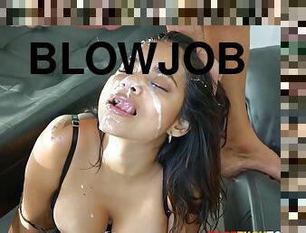 blowjob-seks-dengan-mengisap-penis, cumshot-keluarnya-sperma, latina, deepthroat-penis-masuk-ke-tenggorokan, muda-diatas-18, berhubungan-dengan-wajah, kasar