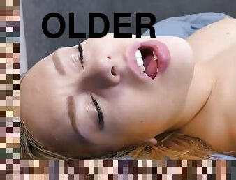 store-pupper, gammel, pussy, cumshot, tenåring, cum, eldre-older, coeds