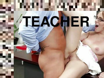 Teacher's Long One-Eyed Snake In Sexually Attractive Schoolgirl