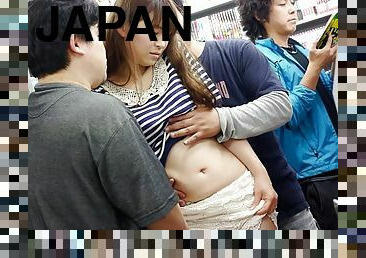 Japanese babe, Yukina Aizawa got molested by arousing guys