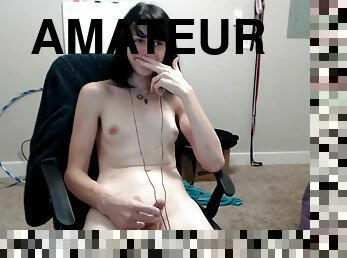 onani, transvestit, amatør, teenager, webcam, kær, solo