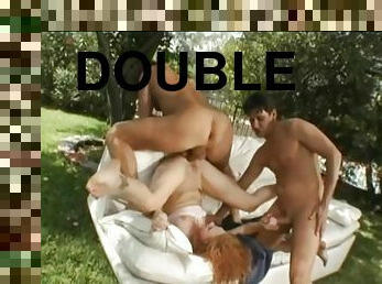 Outside Threesome Sex double-penetration