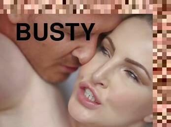 Superb busty cougar Georgie Lyall breathtaking sex video