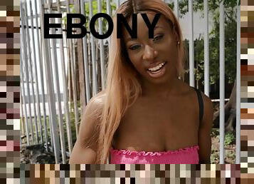 Hot teen ebony girl Kinsley Karter POV sex video