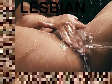 lesbian-lesbian, remaja, latina, teransang, kolam-renang, cantik, mengagumkan, sangat-indah