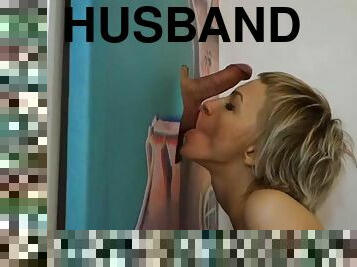 Husband Trains Wife to Sucking and Lick Bum through Gloryhole - Uncategorized