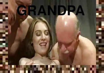 papa, gangbang, européenne, euro, grand-papa