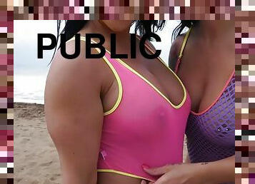 culo, tetas-grandes, al-aire-libre, público, amateur, babes, playa, divertido, culazo, bikini