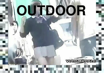 Outdoor Upskirt Panties Voyeur