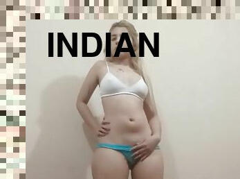 indian-jenter, blond, vakker