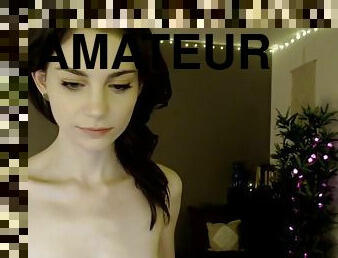 amateur, ados, webcam, solo, brunette