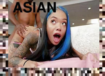 Petite Asian Gets Fucked By A Huge Monster Dick 5 Min