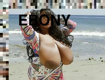 culo, tetas-grandes, gorda, monstruo, al-aire-libre, negra-ebony, mamá, negra, regordeta, playa